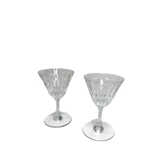 Baccarat Clear Crystal Glasses Set of Two - Picture 1 of 6